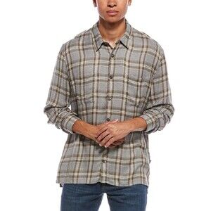 John Varvatos Medium Button Down Cole Yarn Dyed Sport Shirt Mauvewood Mens M NWT